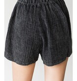 Jodifl Black Textured Washed Shorts