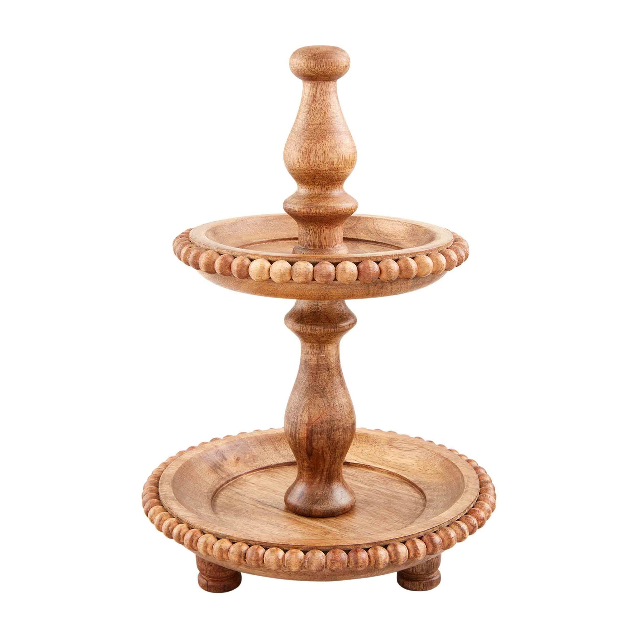 Mudpie Mini Beaded Tiered Server