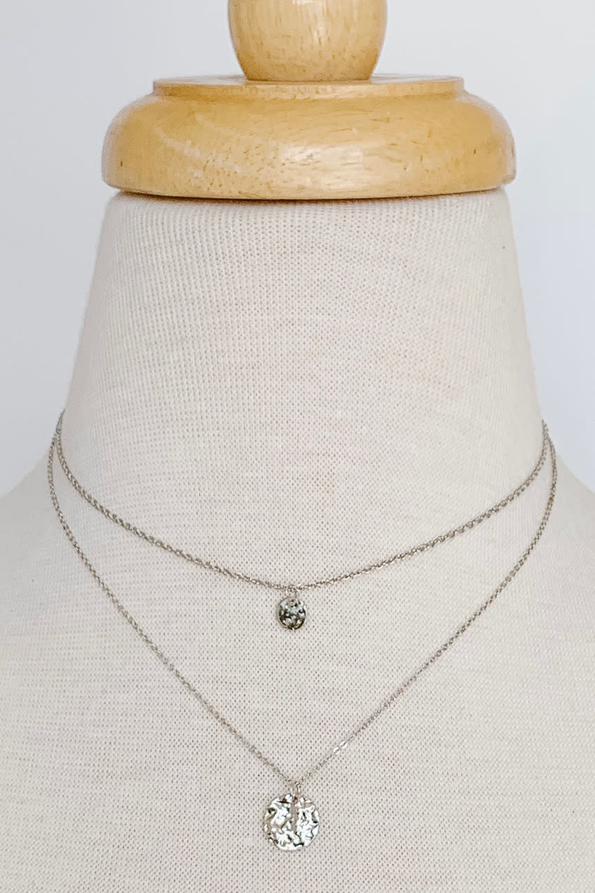 Lou & Co. Silver Two-Layer Short Necklace