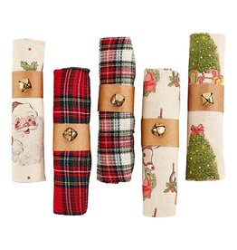 Mudpie Jingle Bell Wrapped  Towel (choice of 5 styles)