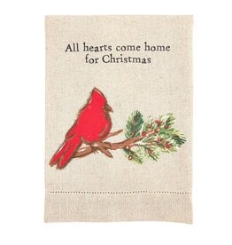 Mudpie Christmas Cardinal Hand Towel
