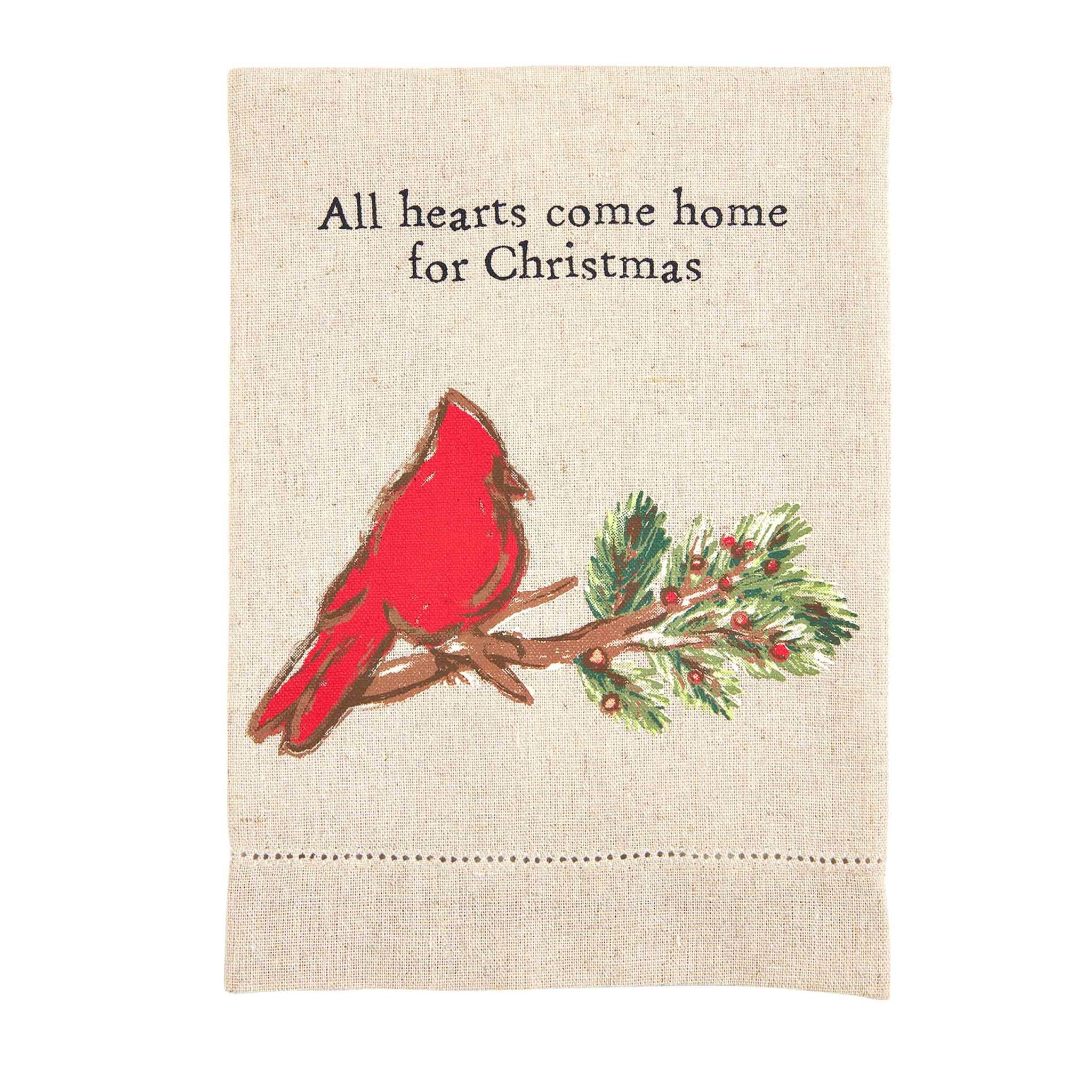 Mudpie Christmas Cardinal Hand Towel