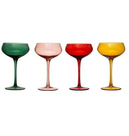 FLEURISH Vintage Look Champagne Coupe Glass (various colors available)