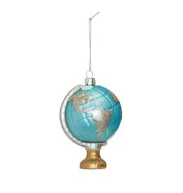 FLEURISH Globe Ornament (hand painted, blown glass)