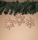 FLEURISH Gingerbread Cookie Snowflake Ornament (choice of 3 styles)