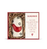 Demdaco Heartful Home Red Bird Bell - Remember (cardinal)