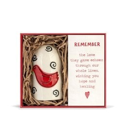 Demdaco Heartful Home Red Bird Bell - Remember (cardinal)