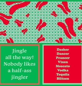 Drinks on Me coasters Napkin: XMAS Blitzen/Half Ass Jingler