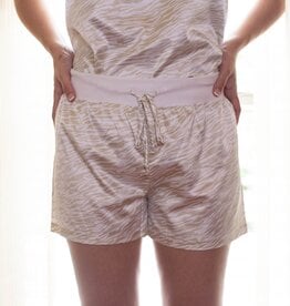 The Royal Standard White/Shell Tiger Stripe Slumber Shorts