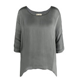 Cobblestone Living Dark Grey Martina Silk Top