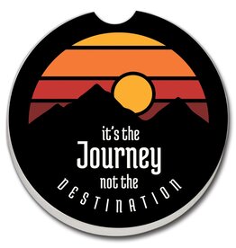 CounterArt and Highland Home "It's the Journey" Absorbent Stone Car Coaster