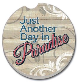 CounterArt and Highland Home Another Day Paradise Absorbent Stone Car Coaster