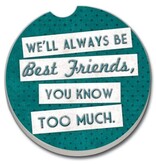 CounterArt and Highland Home Best Friends Absorbent Stone Car Coaster
