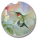 CounterArt and Highland Home Feathered Friend Absorbent Stone Car Coaster