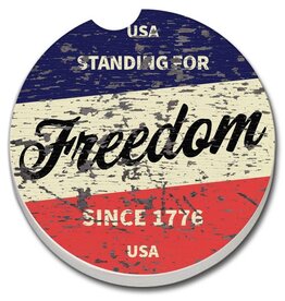 CounterArt and Highland Home Freedom Absorbent Stone Car Coaster