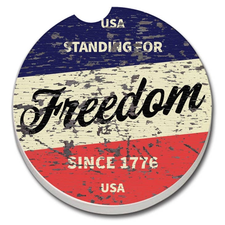 CounterArt and Highland Home Freedom Absorbent Stone Car Coaster