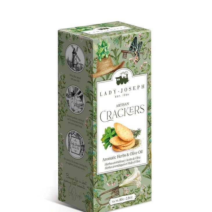 Lady Joseph Artisan Vegan Crackers with Aromatic Herbs