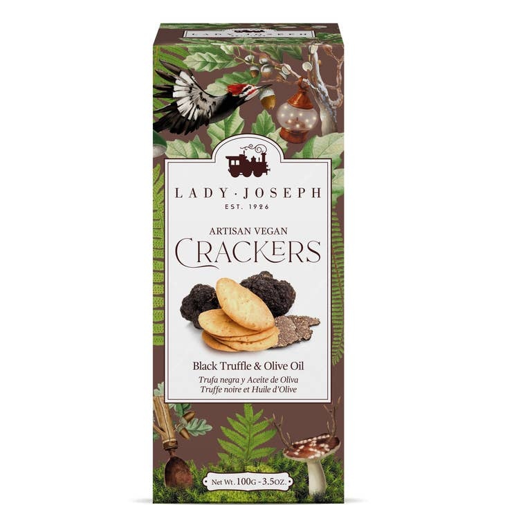 Lady Joseph Artisan Vegan Crackers with Truffle and Olive Oil