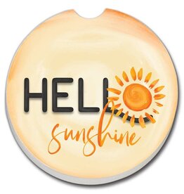 CounterArt and Highland Home Hello Sunshine Absorbent Stone Car Coaster