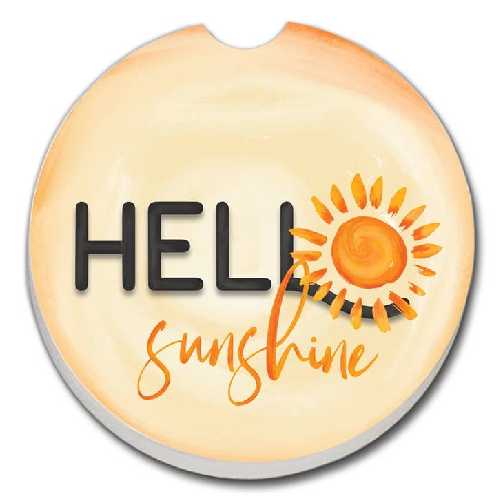 CounterArt and Highland Home Hello Sunshine Car Coaster