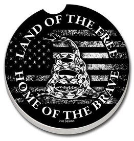 CounterArt and Highland Home Land of the Free Absorbent Stone Car Coaster
