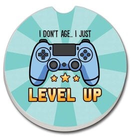 CounterArt and Highland Home Level Up Absorbent Stone Car Coaster