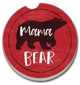CounterArt and Highland Home Mama Bear Absorbent Stone Car Coaster