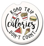 CounterArt and Highland Home Road Trip Calories Absorbent Stone Car Coaster