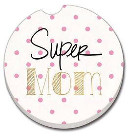 CounterArt and Highland Home Super Mom Absorbent Stone Car Coaster