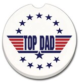 CounterArt and Highland Home Top Dad Absorbent Stone Car Coaster