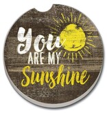 CounterArt and Highland Home You Are My Sunshine Absorbent Stone Car Coaster