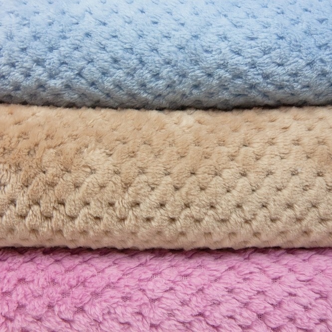 Fleurish Home Soft Fleece Blanket  50x60 "Pineapple" Texture ( various colors)