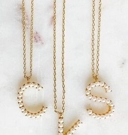 Lou & Co. Pearl Initial Necklaces