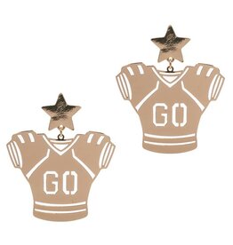 FLEURISH Gold Football Jersey Shaped Post Earring
