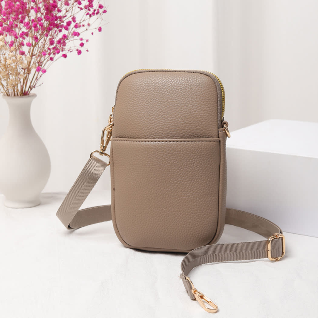 FLEURISH Cumin Light Vegan Leather Mini Phone Crossbody Bag