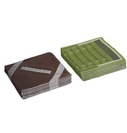 Hammont Football Theme Napkins: Party Size (80 pieces: 2 styles, 40 of each)
