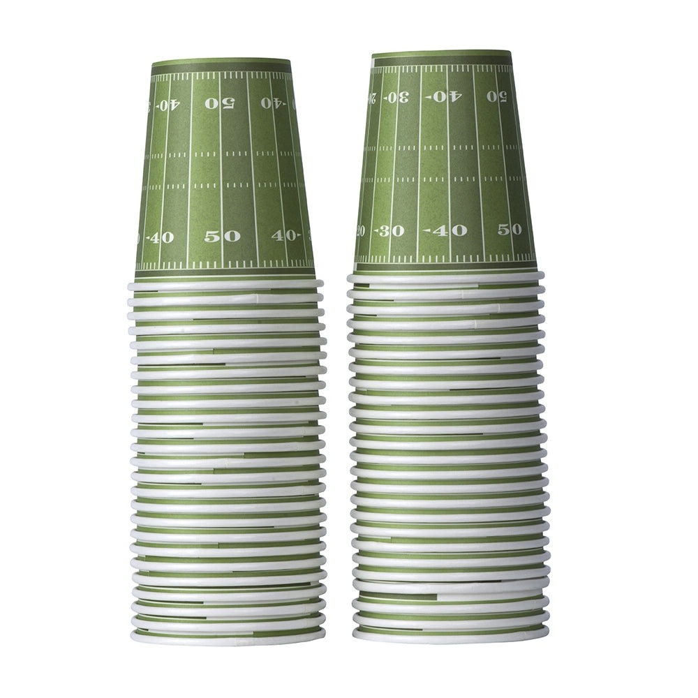 Football Themed Paper Cups: Party Size (pack of 50)