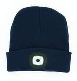 Night Scout Night Scout LED Flashlight NAVY Knit Beanie Hat (USB rechargeable)