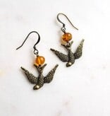 Amber Bird Earrings