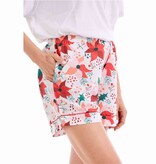 Mudpie Floral Holiday Pajama Short (Size Large)