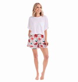 Mudpie Floral Holiday Pajama Short (Size Medium)