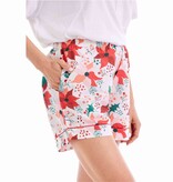 Mudpie Floral Holiday Pajama Short (Size Small)
