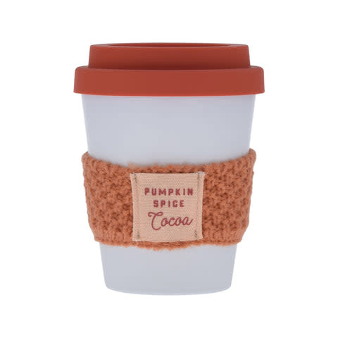 DW Candles Pumpkin Spice Cocoa Candle w/Coffee Lid & Knit Sleeve