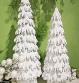 Fleurish Home Footed White w Silver Winter Tree