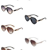 FLEURISH Gold Geometric Cut-Out Accented Sunglasses (various colors)