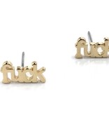 FLEURISH Profanity Stud Earrings (14K: f*ck)