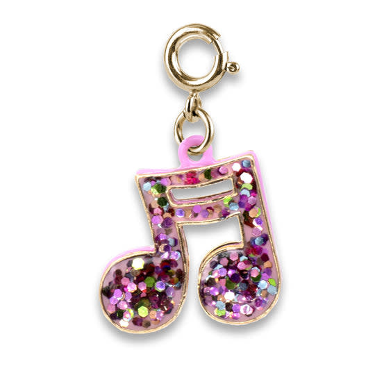 Charm It! Gold Glitter Music Note Charm