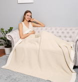 Jasmine Trading Corp. Beige Solid Color W/Colored Edge Throw Blanket