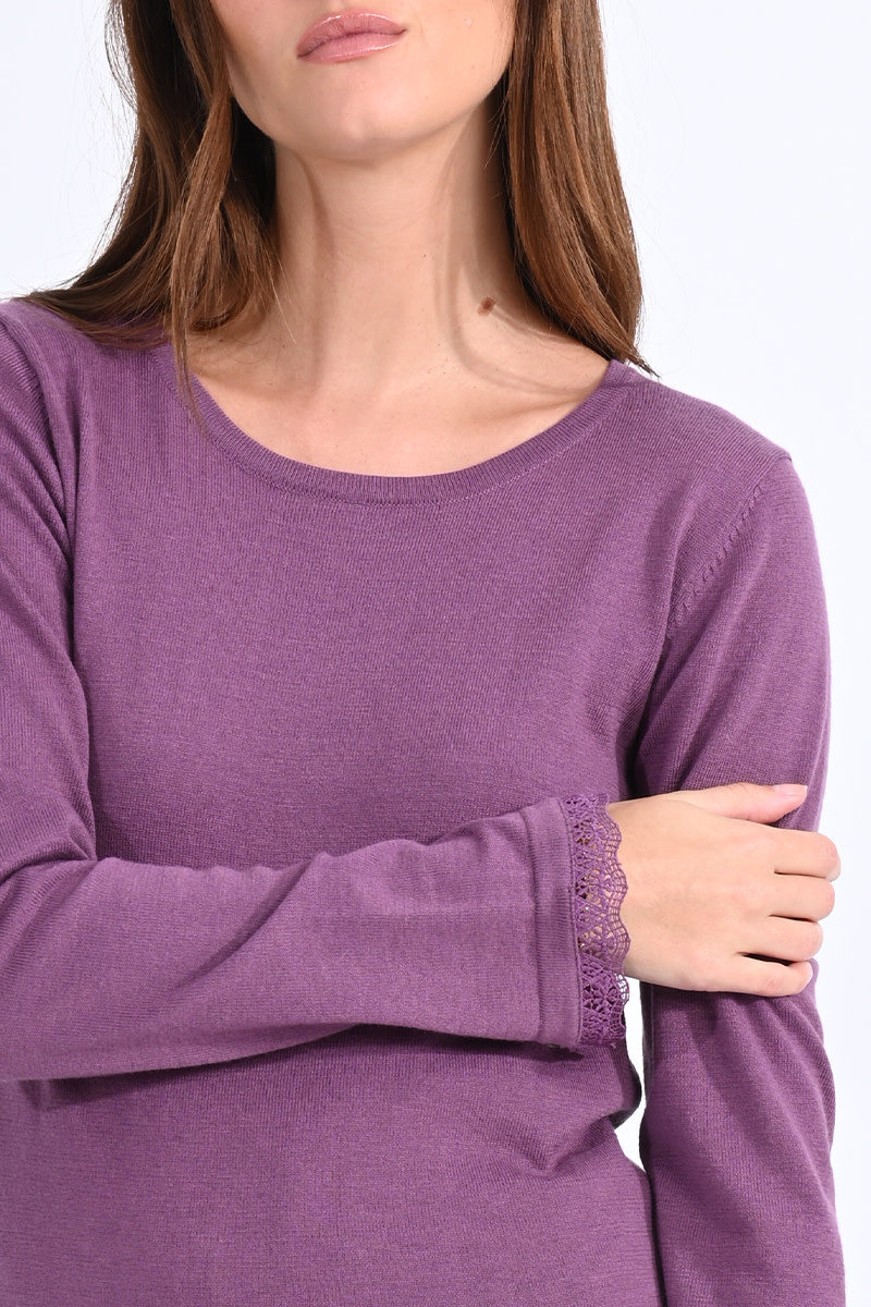 Molly Bracken Purple Crew Neck Undersweater