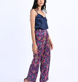 Molly Bracken Purple Leela Satin Lounge Pants